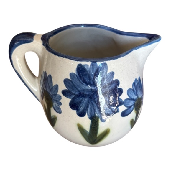 Louisville Stoneware Bachelor Button Cornflower Creamer Pitcher - Picture 4 of 8